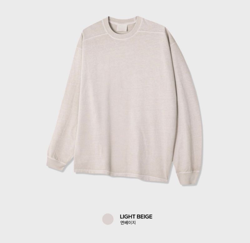 Look Rogane Supima Cut Pigment Washed Long Sleeve T-Shirt