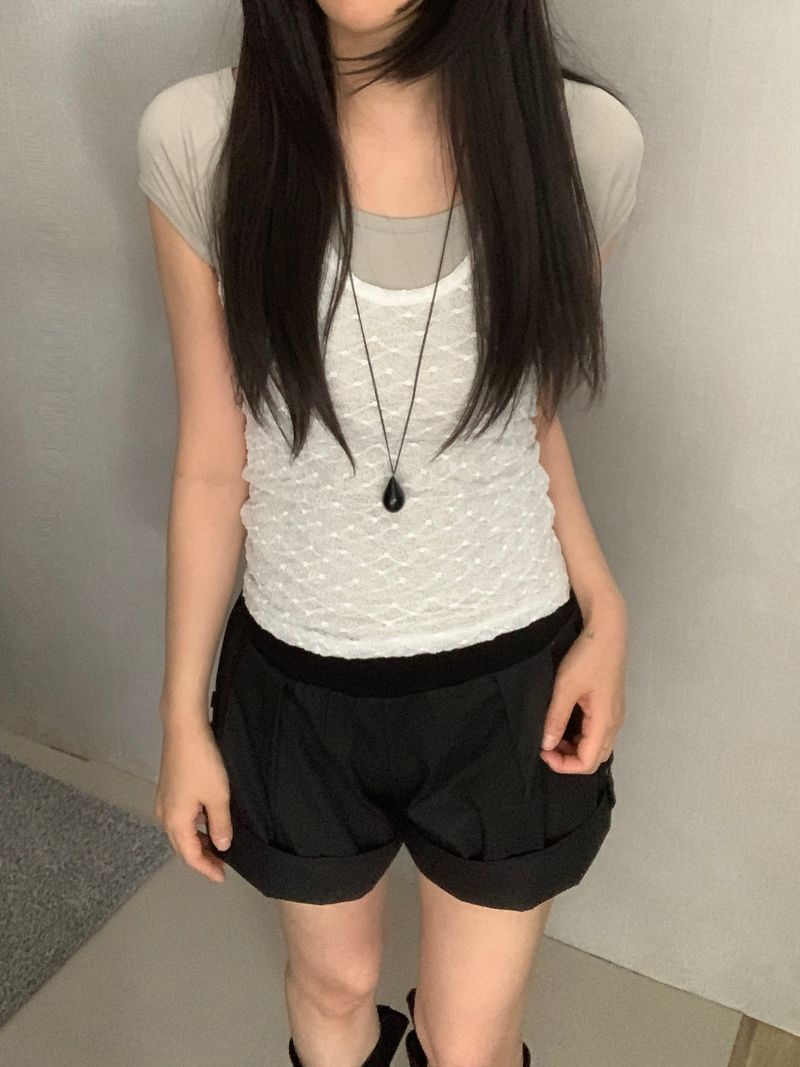 ROIA（ロイア）の「[set] Vaila Lace Halter-Neck Short-Sleeve Tee Set（Tops）」