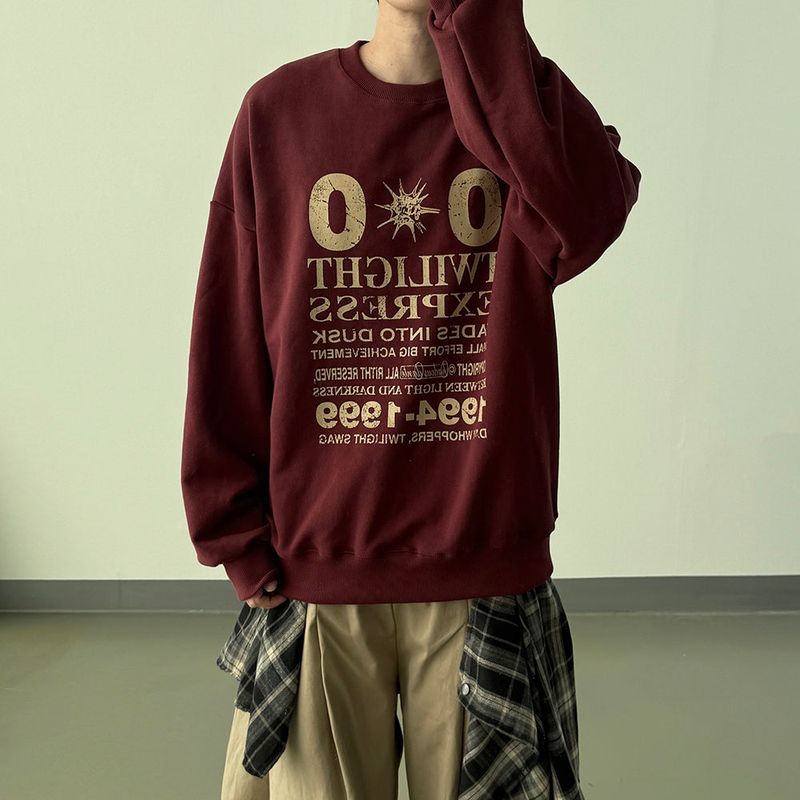 Cipher Print Oversized Sweatshirt