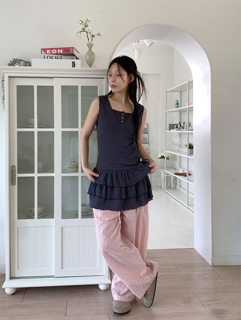 DOT CANCAN LAYERED DRESS (3C)