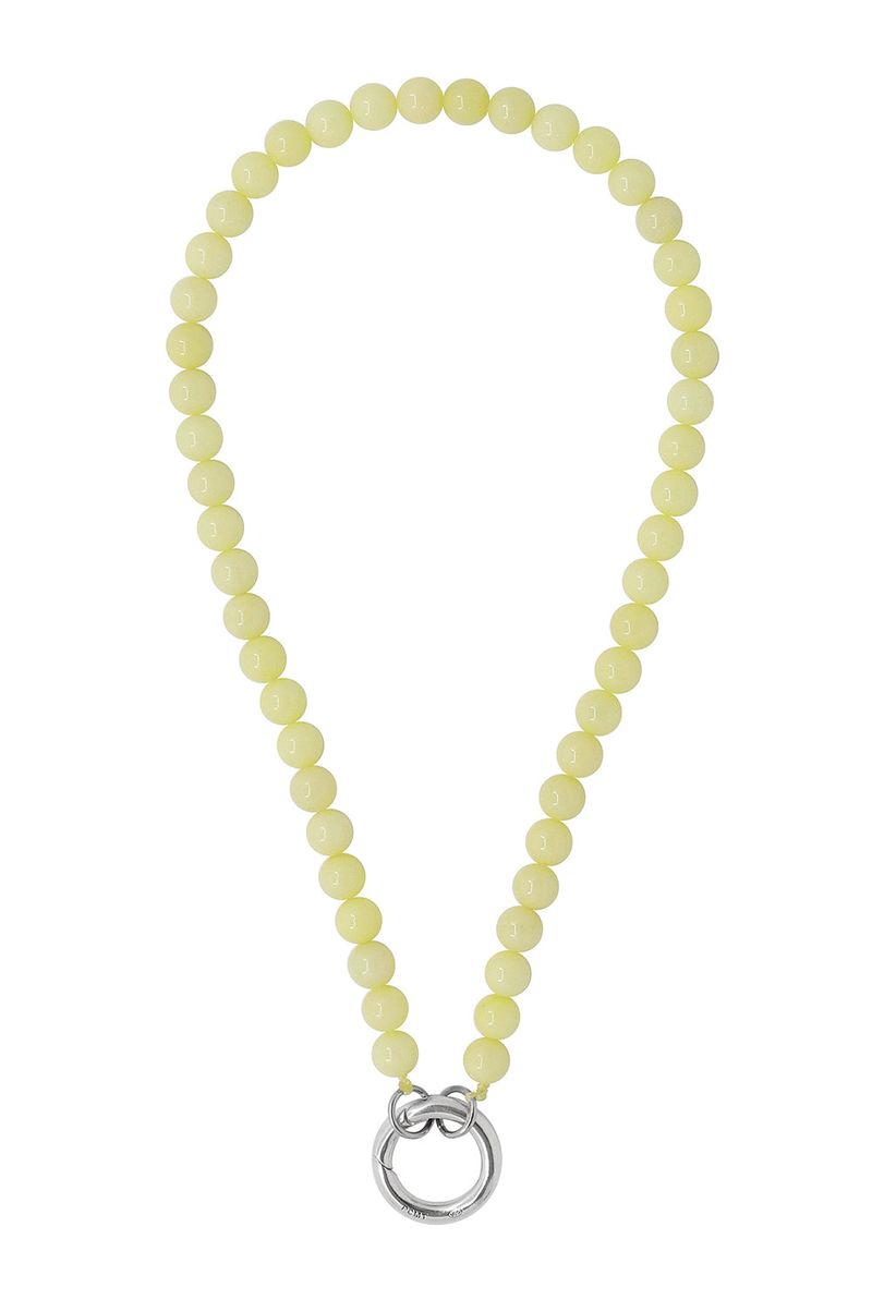 [MADE] Capsule02 Silver Open Pendant Gemstone Necklace _Yellow