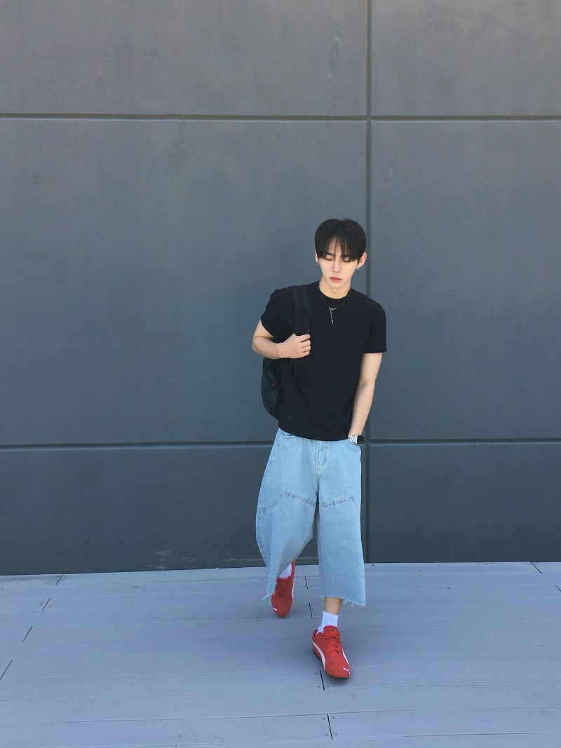 Foil Carpenter Bermuda Denim Pants 2C