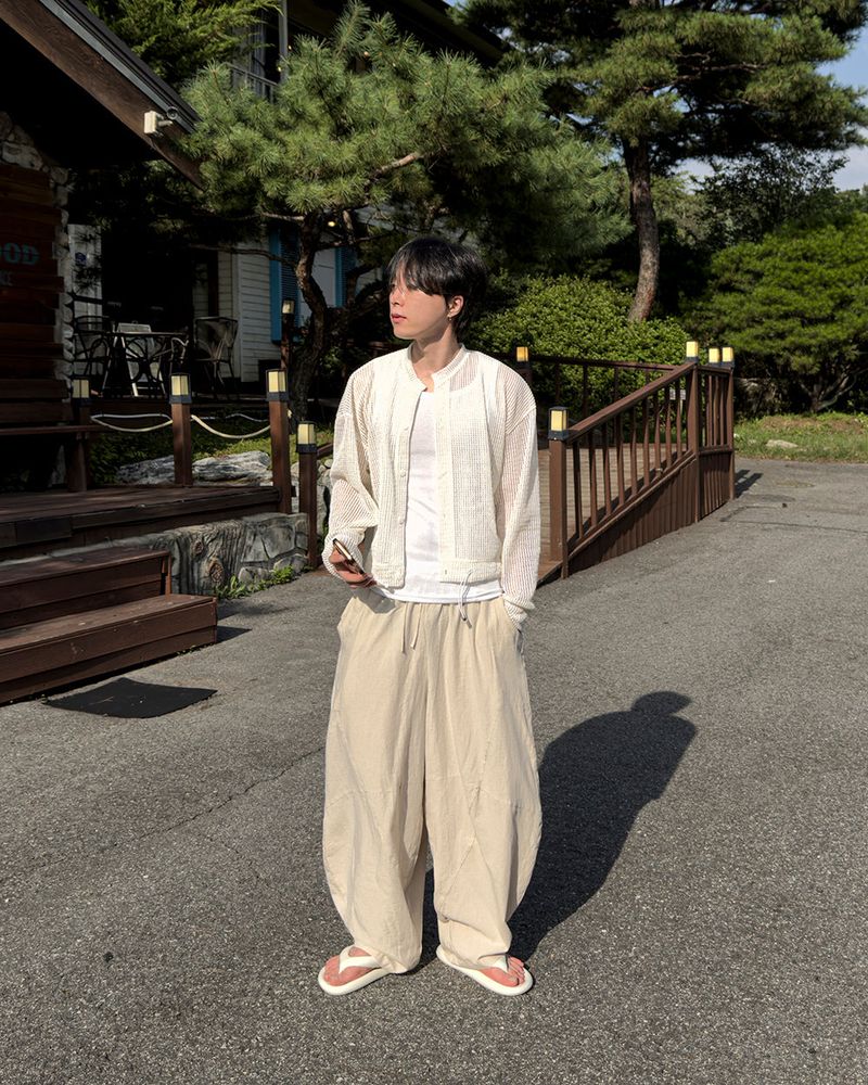 Beo Curved Linen Balloon Pants