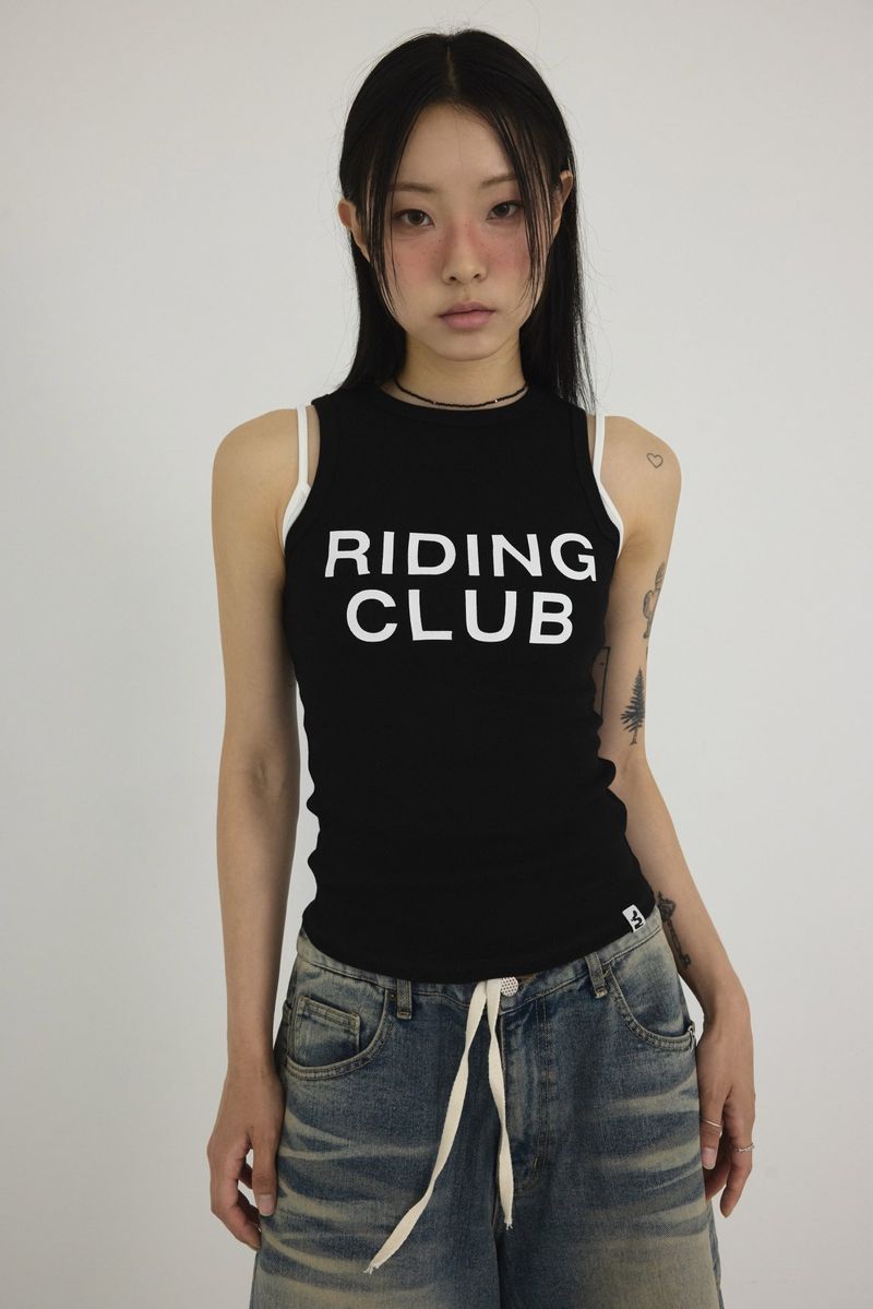 RIDING CLUB SLEEVELESS ( BLACK )