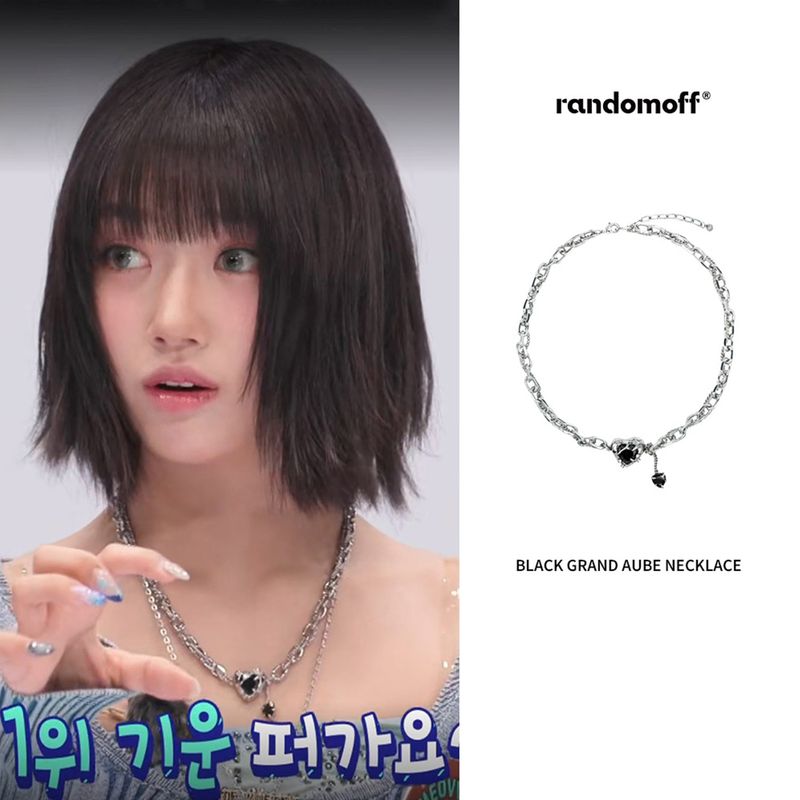 [Celeb pick] Black grand Aube Necklace