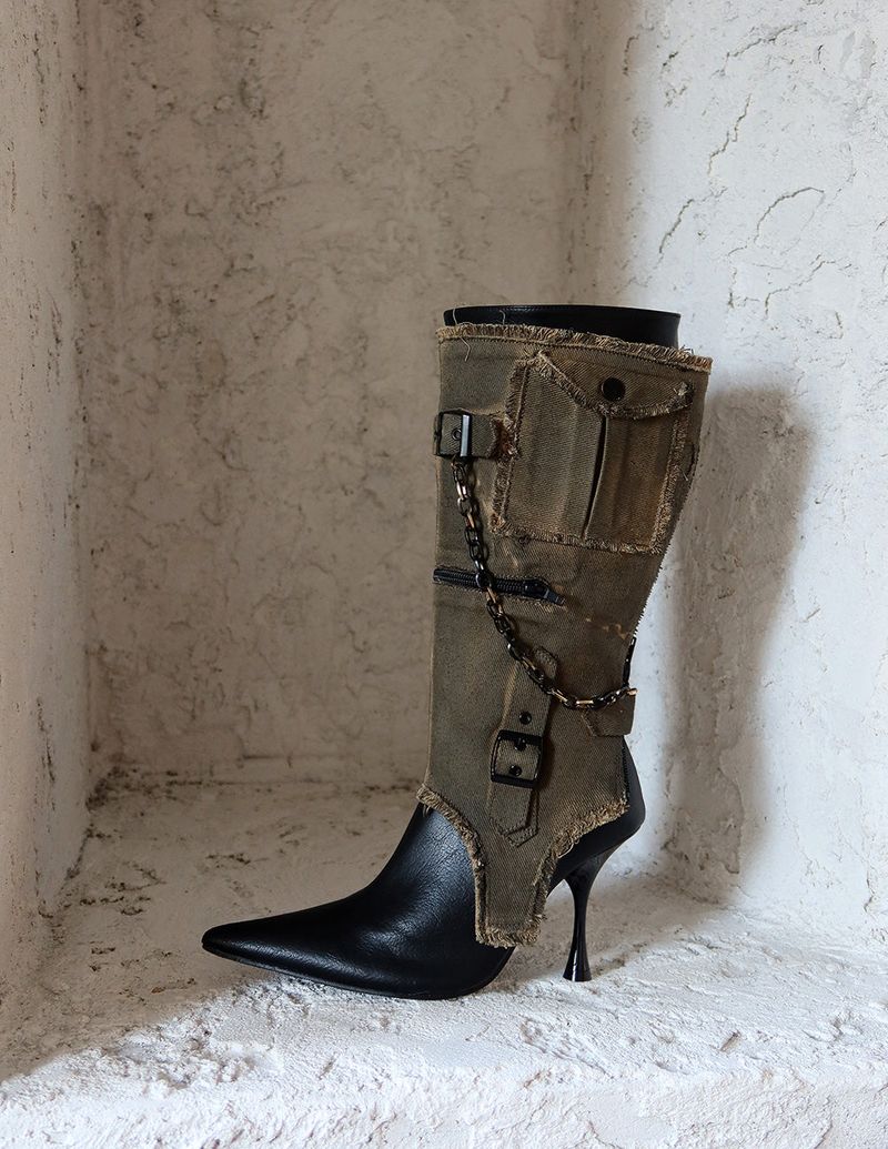 1:1 Custom Order Vintage Warm Cowhide Boots