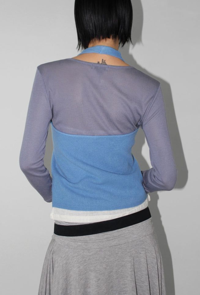 POP HALTER KNIT SLEEVELESS