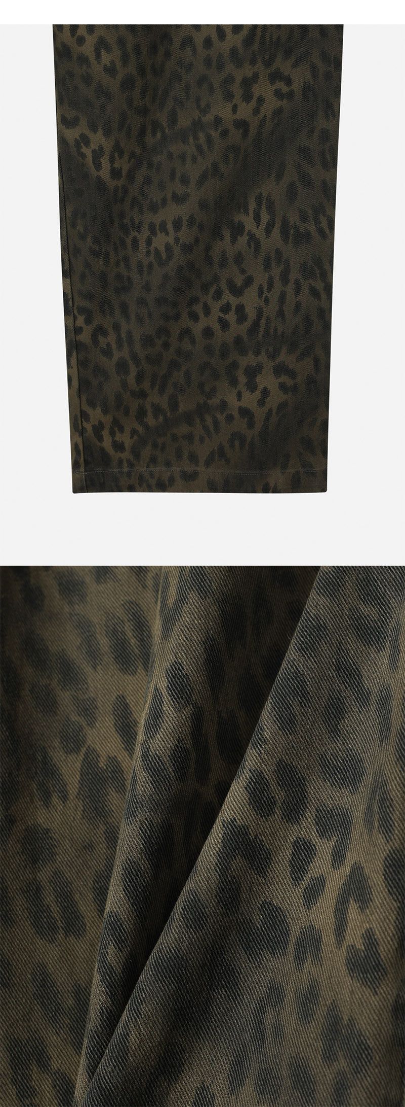 [Unisex] Two tuck leopard pants(3color)