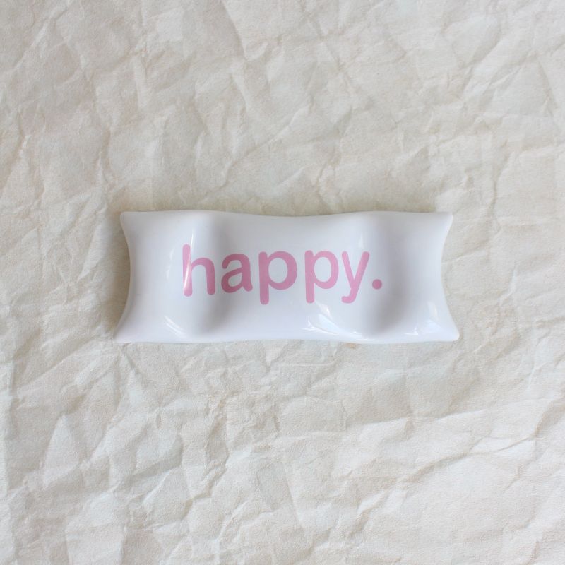 happy pillow ! : sky blue