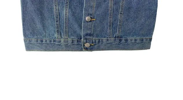 Raeon Vintage Crop Washing Denim Jacket