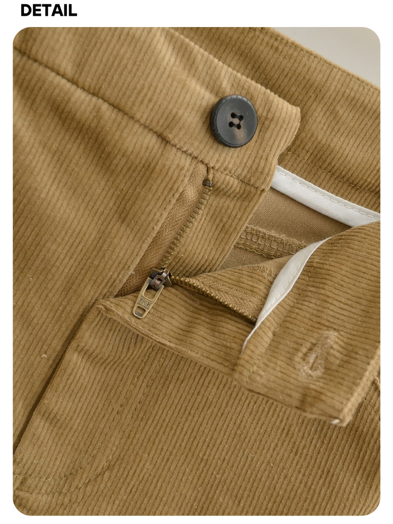 brown corduroy midi skirt