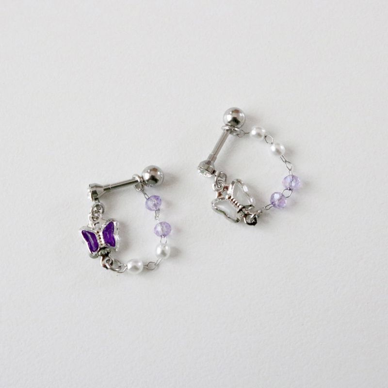 Blingmoon(ブリングムーン)の「Purple Butterfly Cuff Piercing / 2 color(Accessories)」