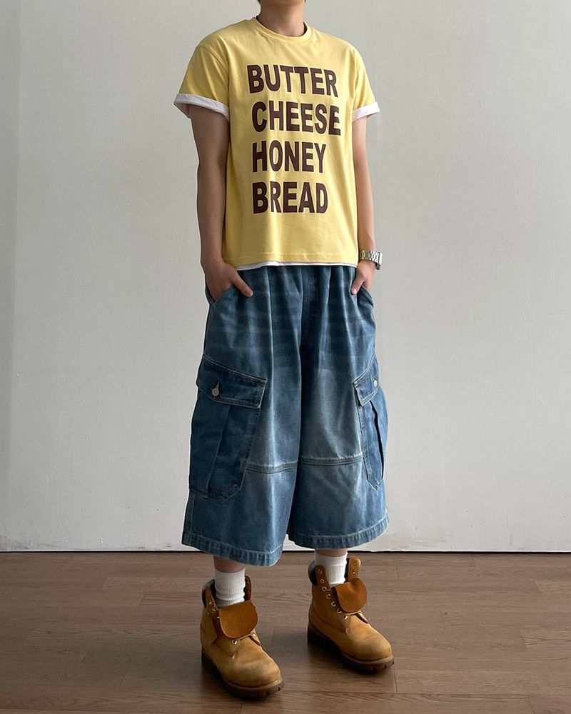 Mix Printing Short Sleeve T-shirt