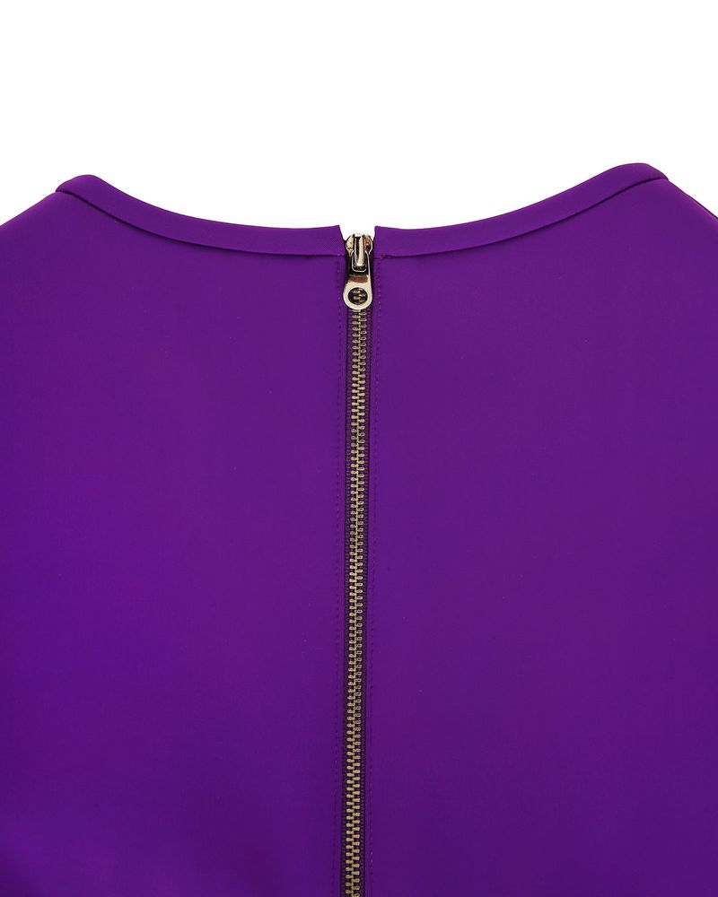 Pintuck Jersey Top _ Purple