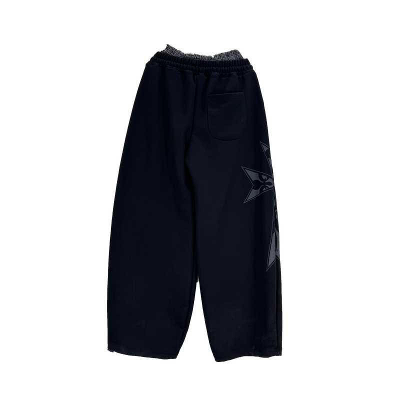 sagging big cross wide pants