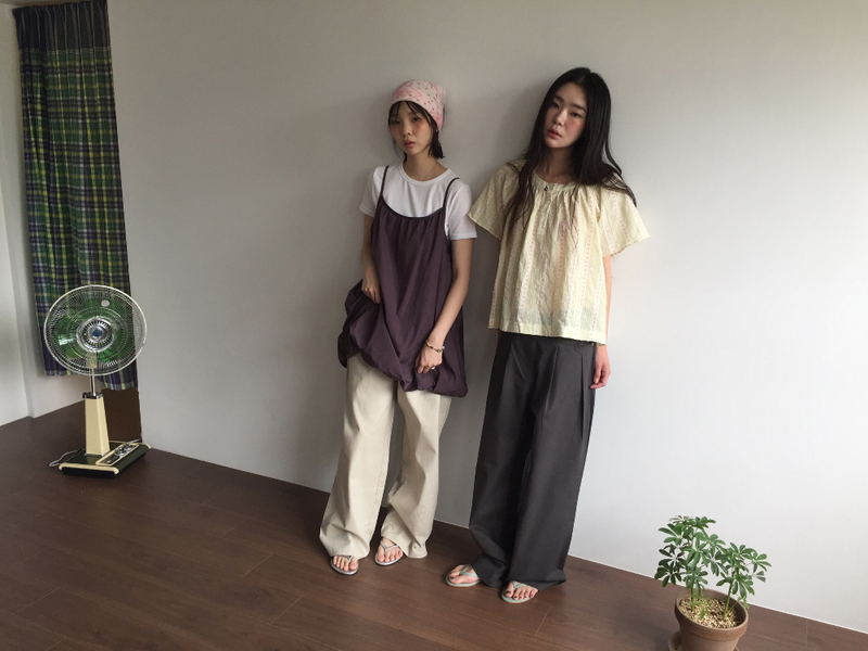 テッド ピンタック タブ パンツ (3color)
