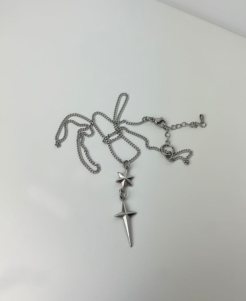Fancy cross star necklace