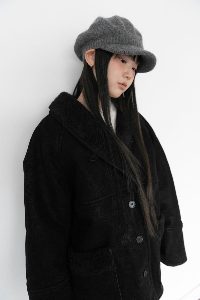 angora knit newsboy cap(6colors)