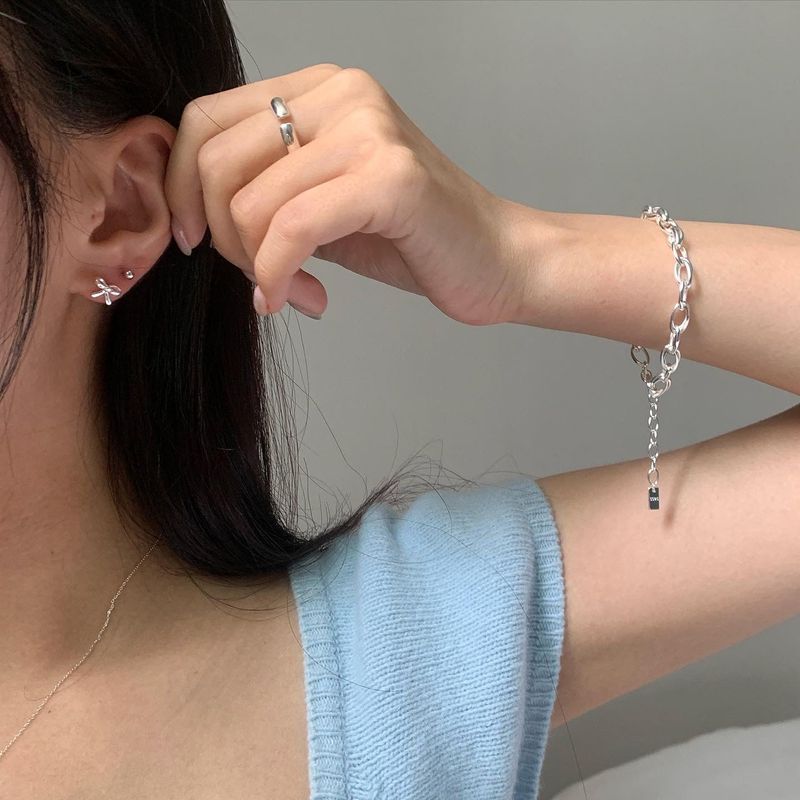 (silver925) Lovely ribbon piercing type1 *silver
