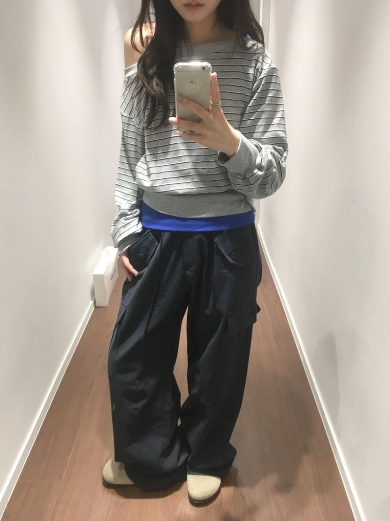 Denti Stripe Button Long Sleeve (2color)