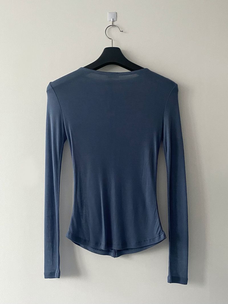 Fake button sleeve T