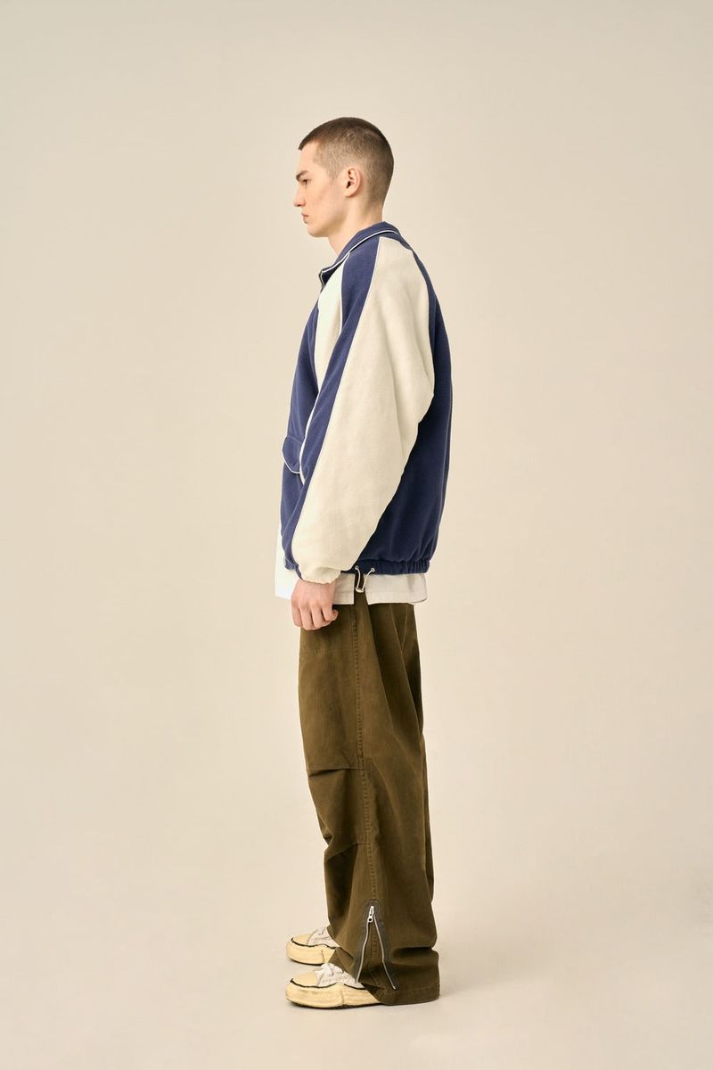 VINTAGE PINTUCK COTTON PANTS - KHAKI