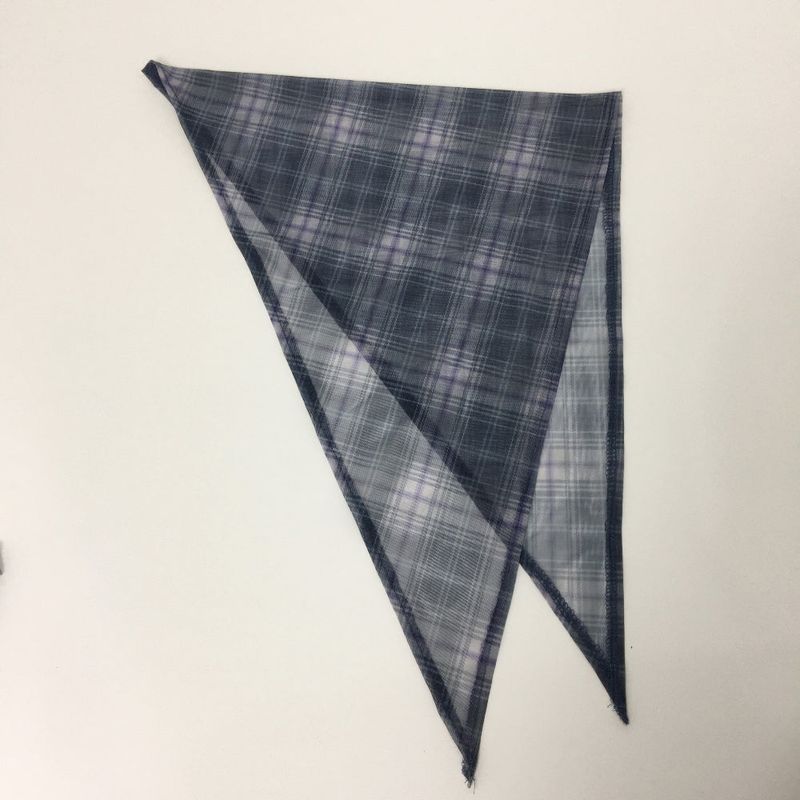 Sheer Plaid Check Scarf (3color)