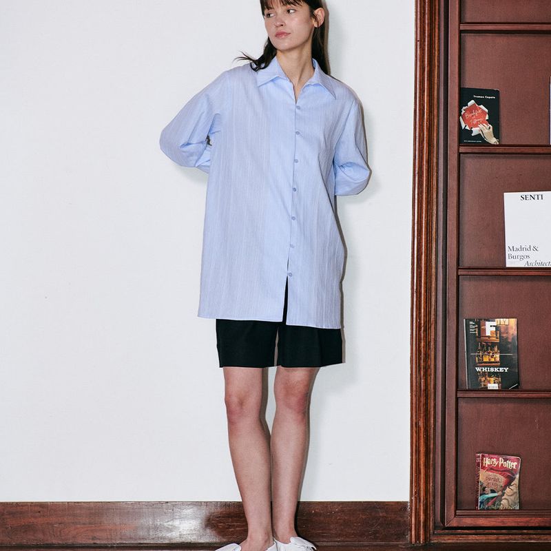 One tuck Half Pants Black