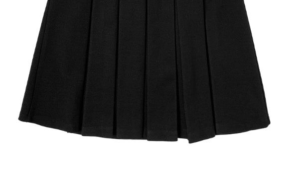 [Belt Set] Scan Wool Pleat Belt Midi Skirt