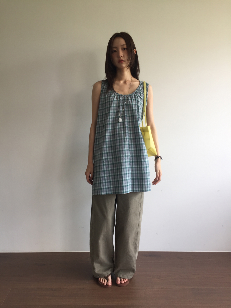 Nerong check midi dress (2color)