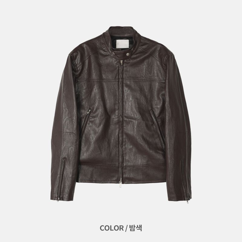 Burn Leather jacket (3color)