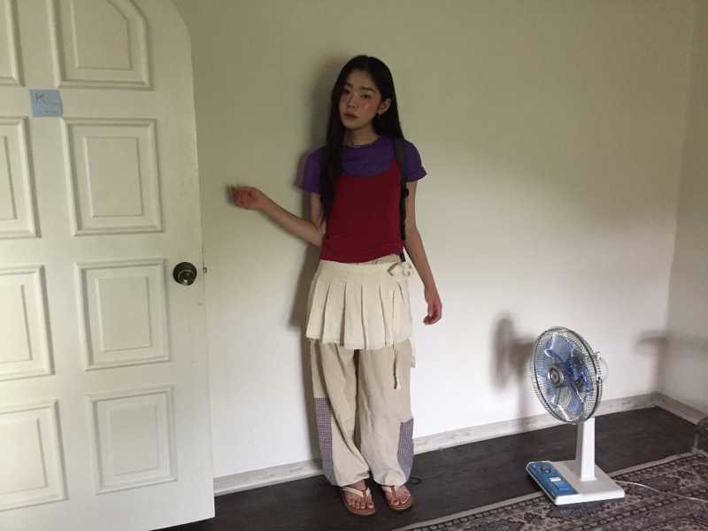 Pisso check string pants (2color)