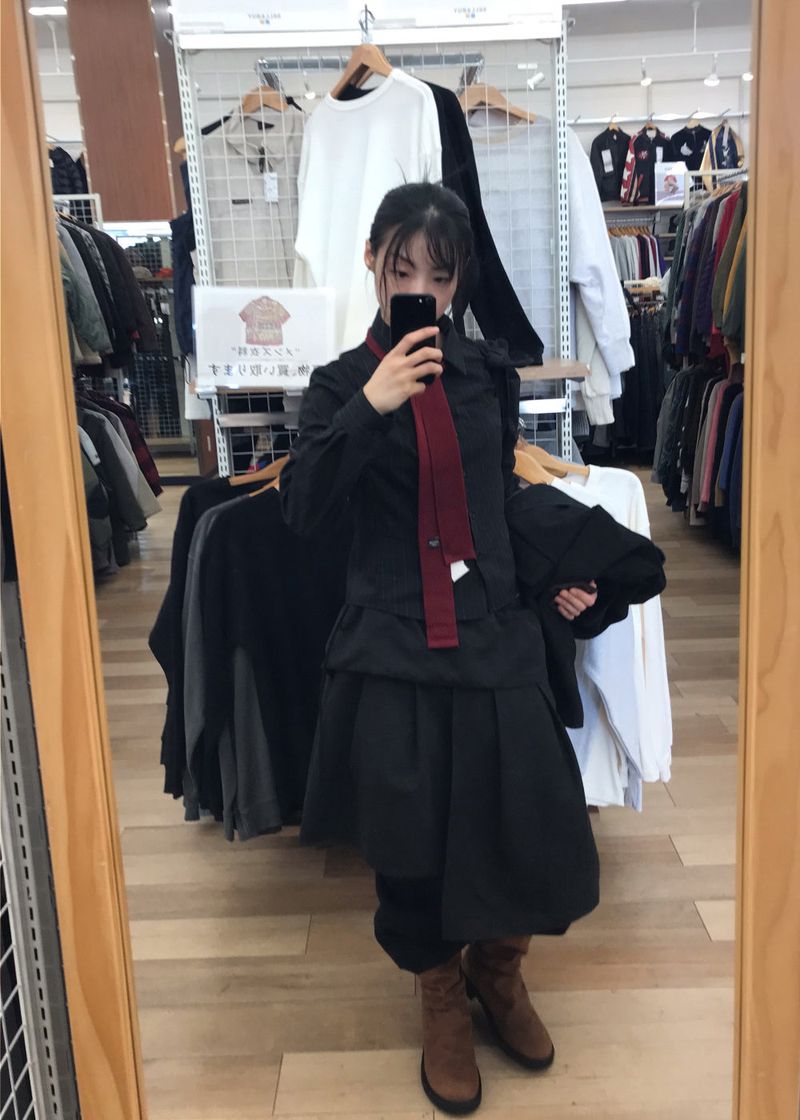 WOOHWA(ウファ)の「 UNBAL STRAP SKIRT(Skirts)」