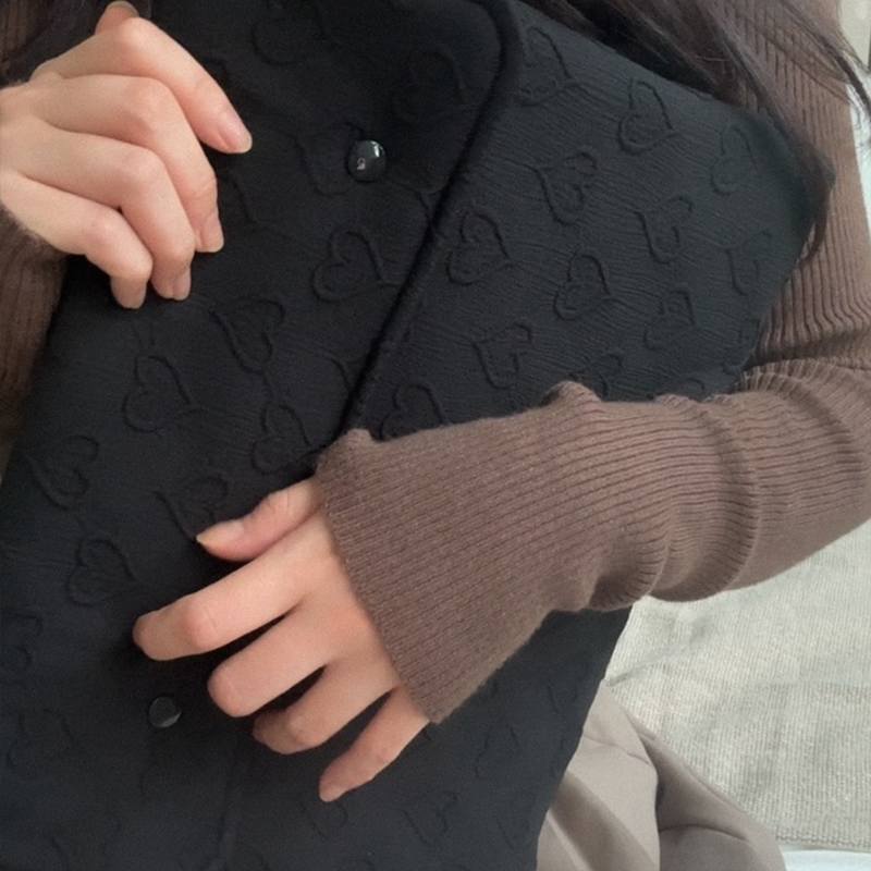 heart ipad pouch (black)