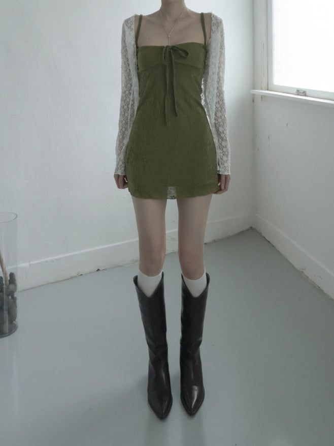 Plume Jacquard Sleeveless One Piece