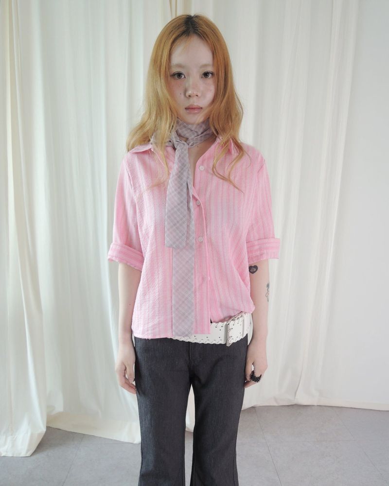 CANDY STRIPE 3/4 SLEEVE SHIRT
