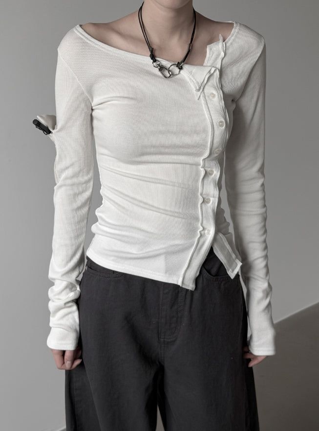 Structured Pocket Cardigan Top