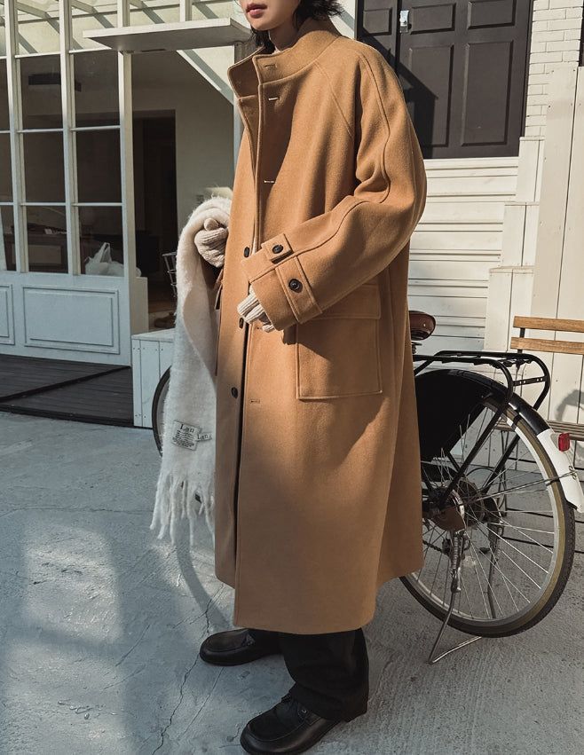 Kuma high neck maxi coat