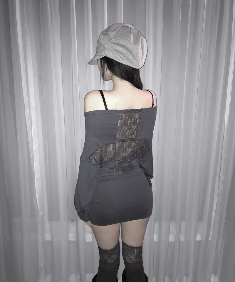 aly lace cross ops (3colors)