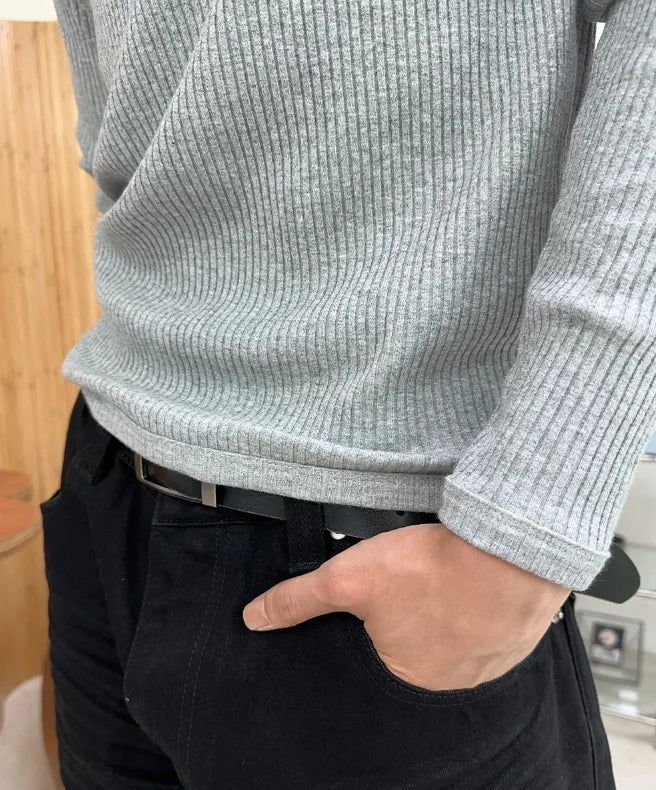 Dopa Muscle-Fit Ribbed Long-Sleeve Top