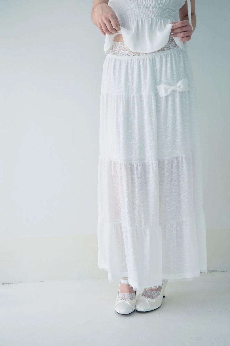 Angel bloom skirt (Ivory)