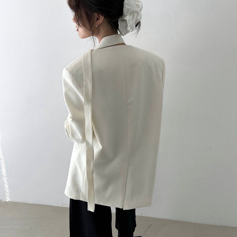 Tie Detail Blazer - 2colors