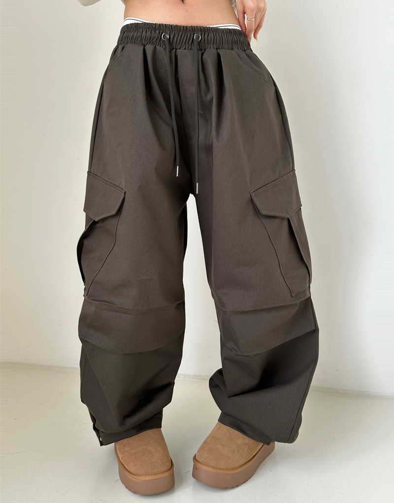 BUTTON CHANGE JOGGER + WIDE🤍🖤🤎 - 3 COLORS