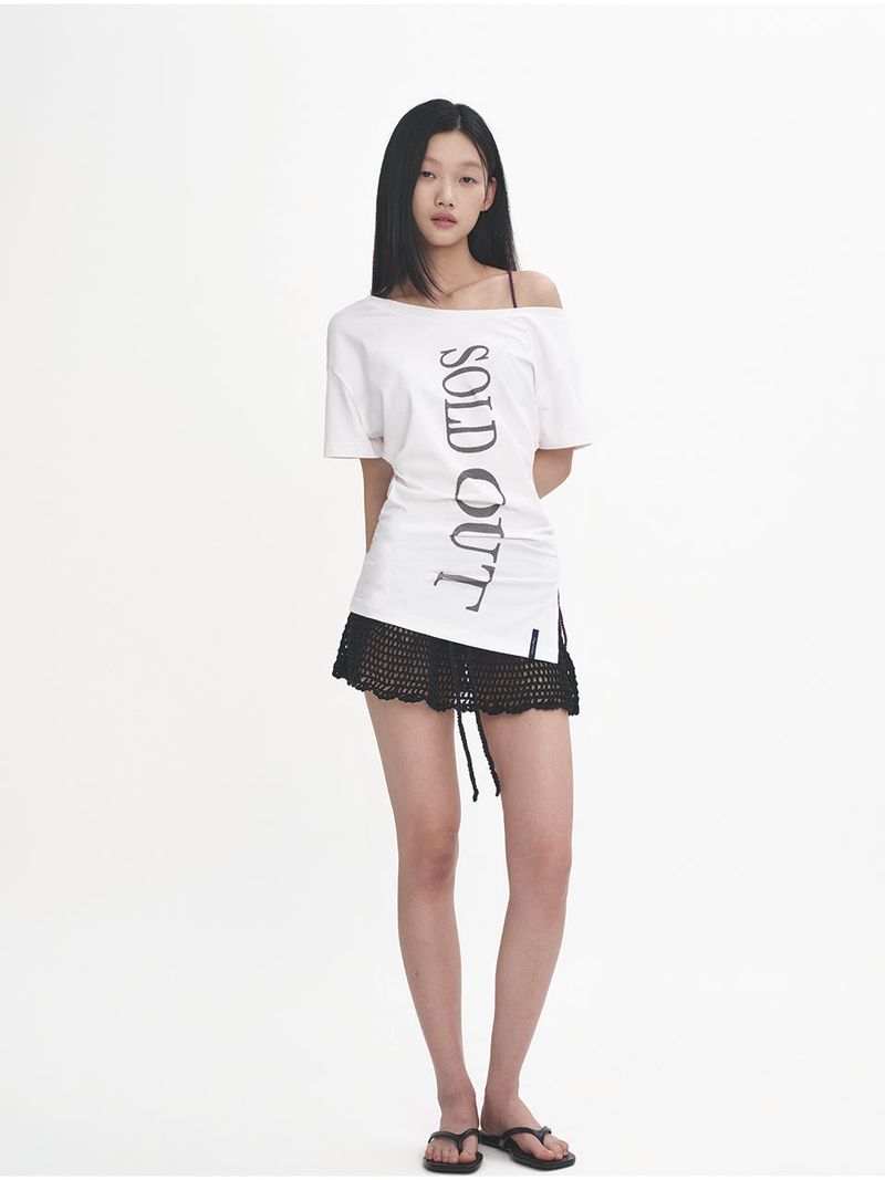 Soldout オフショルダー半袖Tシャツ