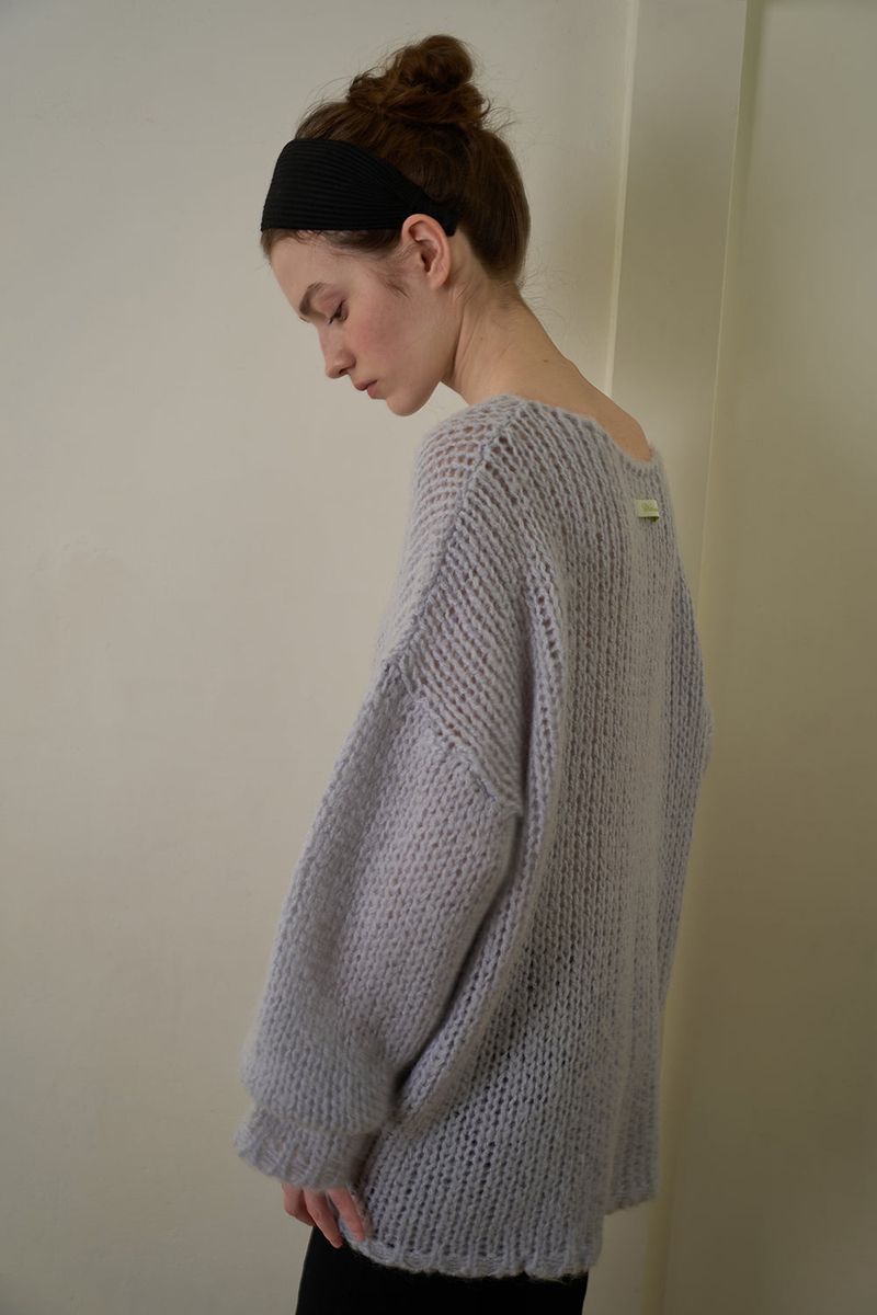 Soft loose knit_skyblue