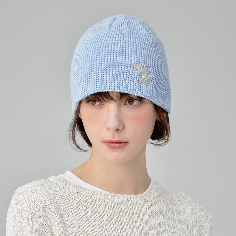 Leaf VZ Logo Waffle Beanie / Sky Blue