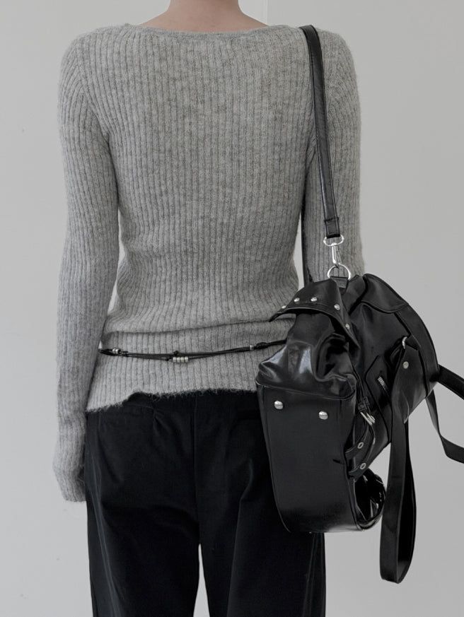 Modern Damage Ribbed Knit