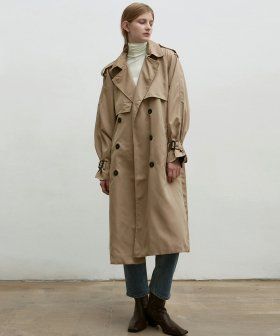 OVERSIZED DOUBLE TRENCH COAT_GRAY