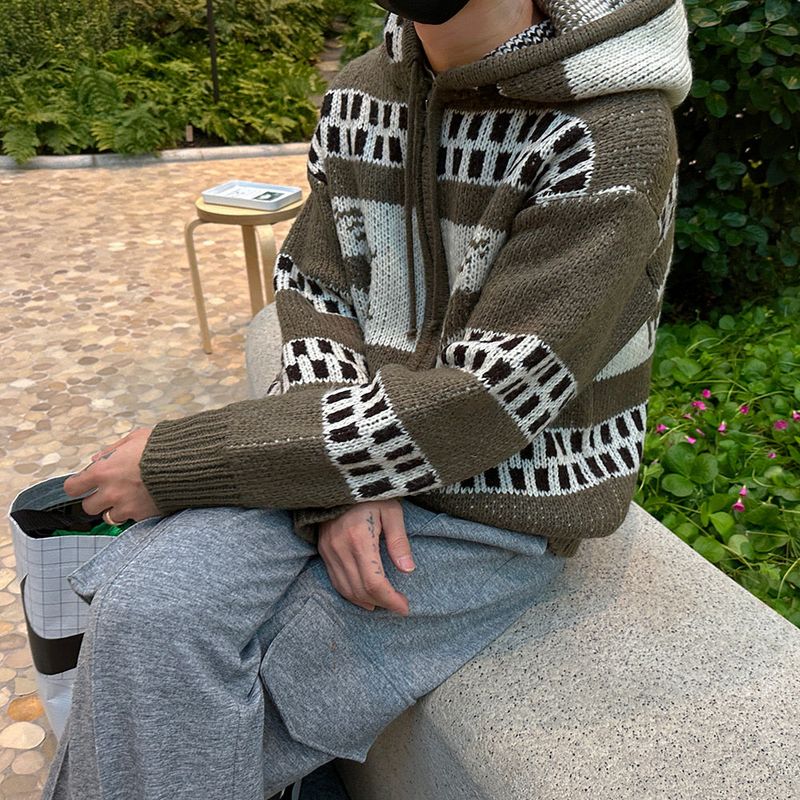 ASCLO Deer Hood Zip Up Knit (3color)