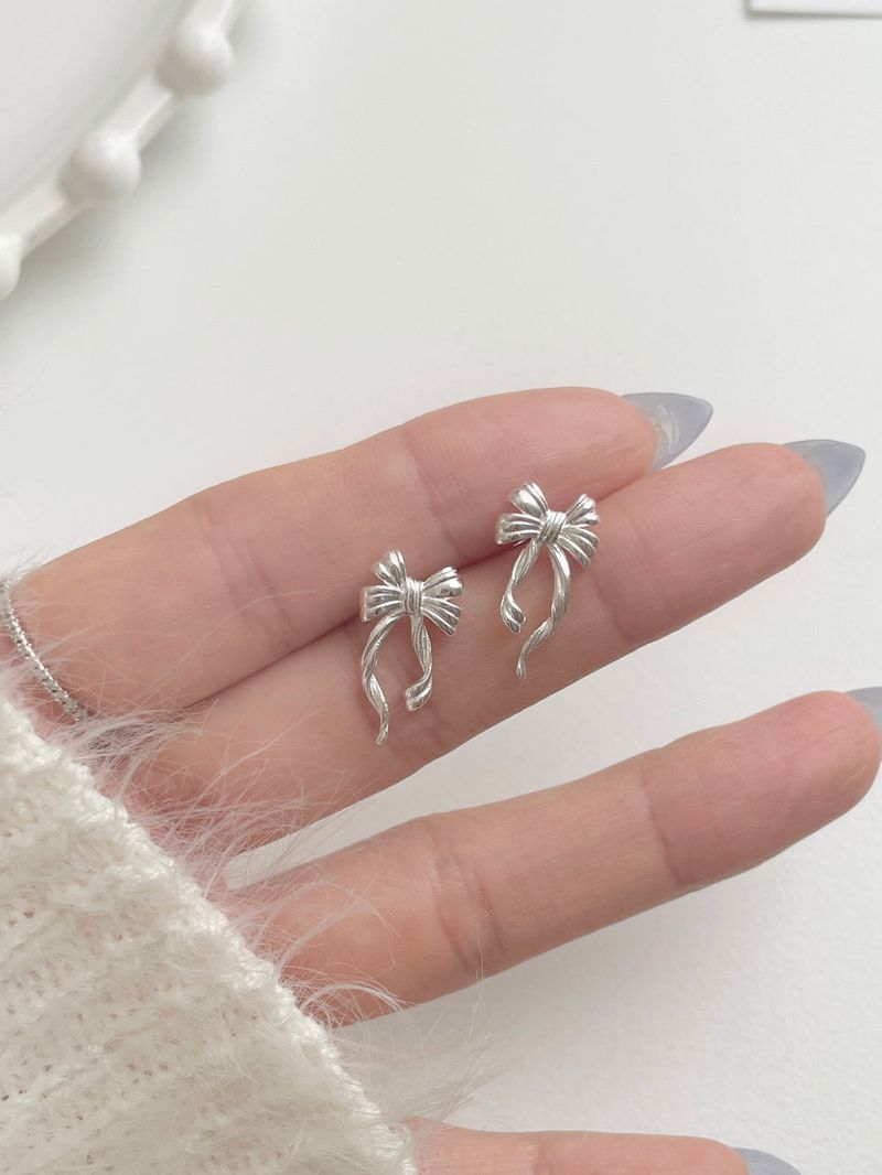 [silver 925] ribbon frill earrings